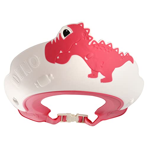 Cartoon-Dinosaurier-Babyparty-Mütze, Weiche, Elastische Badekappe für Kleinkinder mit Rutschfesten und Verformbaren Eigenschaften, Geeignet fürvon 1–15 Jahren (Rot) von Cocoarm