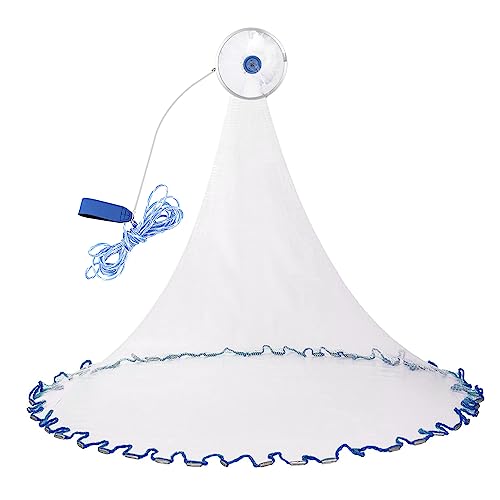 Cocoarm Wurfnetz zum Fischen Fischernetz Hand Überwurf Angelnetz aus Nylon Angeln Net Tragbares Erweiterbar Nylon Mesh Net mit 8m Hand String Schwere Ring 3 Durchmesser Cocoarm Wurfnetz zum Fischen Fischernetz Hand Überwurf Angelnetz aus Nylon Angeln Net Tragbares Erweiterbar Nylon Mesh Net mit 8m Hand String Schwere Ring 3 Durchmesser von Cocoarm