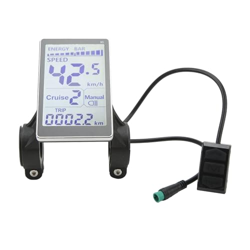 Elektrofahrrad-LCD-Display, 5-polig, 24 V, 36 V, 48 V, 60 V, Fahrrad-Kilometerzähler, Universal-E-Scooter-M5-LCD-Panel-Bildschirm für 31,8 22,2 Mm Elektrofahrräder Elektrofahrrad-LCD-Display, 5-polig, 24 V, 36 V, 48 V, 60 V, Fahrrad-Kilometerzähler, Universal-E-Scooter-M5-LCD-Panel-Bildschirm für 31,8 22,2 Mm Elektrofahrräder von Cocoarm