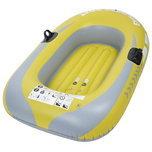 Schlauchboot, aufblasbares Kanu Kajak für 1 Person PVC Aufblasbares EIN Personen Ruder Luftboot Fischen Drifting Diving Tool mit Seilgelb 180 kg Tragkraft Schlauchboot, aufblasbares Kanu Kajak für 1 Person PVC Aufblasbares EIN Personen Ruder Luftboot Fischen Drifting Diving Tool mit Seilgelb 180 kg Tragkraft von Cocoarm