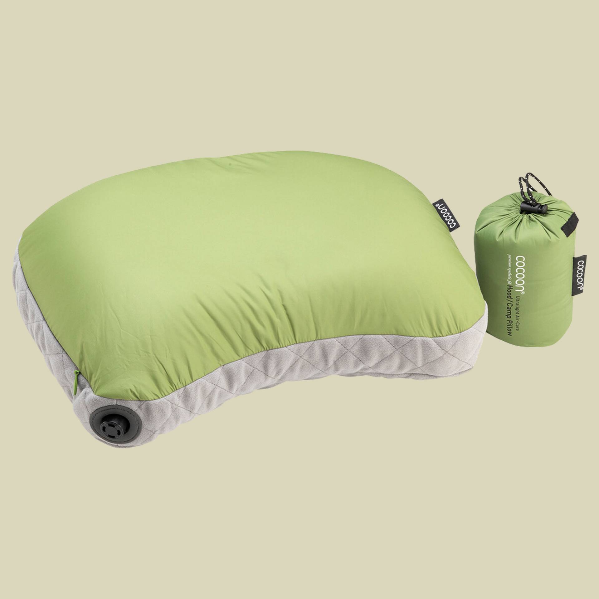 Air-Core Hood / Camp Pillow Größe 28 x 37 cm Farbe wasabi/grey Air-Core Hood / Camp Pillow Größe 28 x 37 cm Farbe wasabi/grey von Cocoon