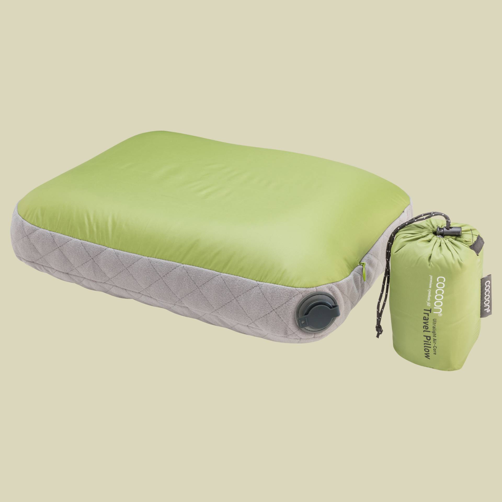 Air-Core Pillow Ultralight Größe 28 cm x 38 cm Farbe wasabi/grey von Cocoon