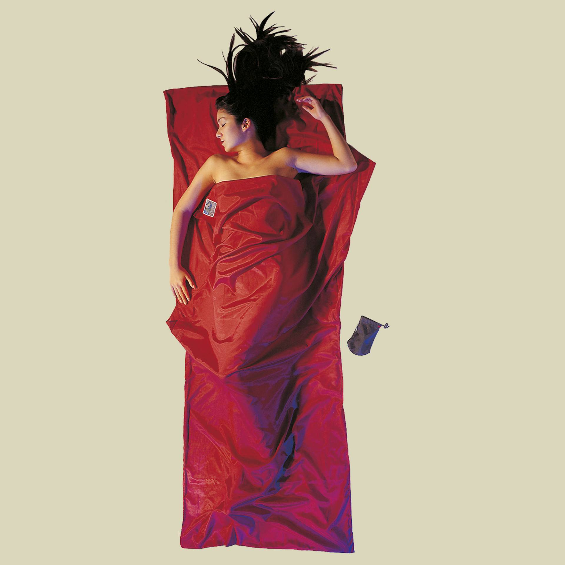 TravelSheet Seide-Baumwolle Größe 220 x 90 cm Farbe monk´s red von Cocoon