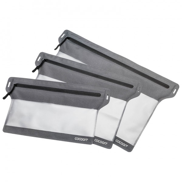 Cocoon - Zippered Flat Document Bags - Wertsachenbeutel Gr L - 32 x 25 cm grau/schwarz Cocoon - Zippered Flat Document Bags - Wertsachenbeutel Gr L - 32 x 25 cm grau/schwarz von Cocoon