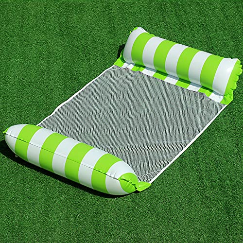 Pool Wasser Hängematte Aufblasbare Schwimmer für Erwachsene, Sommer Stuhl Schwimmen Drifter mit Luftpumpe Strand Schwimmende Liege,Green von Cofepy