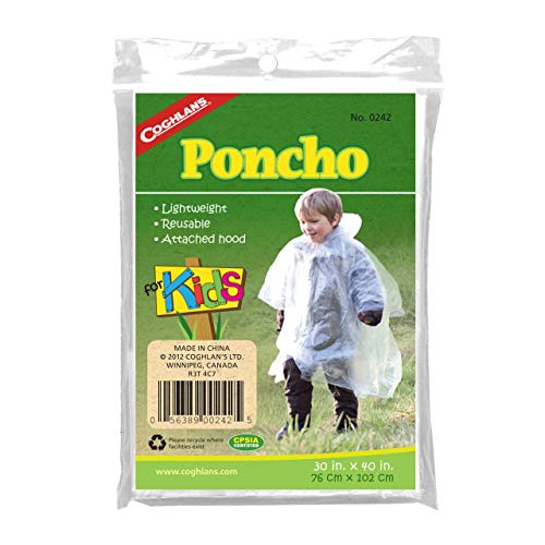 Coghlan's Unisex - Kinder Nødstilfælde poncho-380242 Notfall Poncho, durchsichtig, Einheitsgröße EU Coghlan's Unisex - Kinder Nødstilfælde poncho-380242 Notfall Poncho, durchsichtig, Einheitsgröße EU von Coghlan
