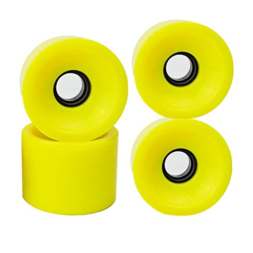 Colcolo 70mm Longboard PU Rollen Ersatz Skateboard 78A Härte Räder für glattes Cruisen, Gelb von Colcolo