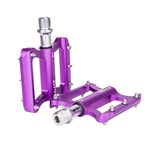 Colcolo 9/16 "Bike Flat Pedals, Leichte Bergstraße Fahrradplattform Pedals Du Versiegelte Lager rutschfeste BMX MTB Mountain Road Fahrradpedale, Lila Colcolo 9/16 "Bike Flat Pedals, Leichte Bergstraße Fahrradplattform Pedals Du Versiegelte Lager rutschfeste BMX MTB Mountain Road Fahrradpedale, Lila von Colcolo