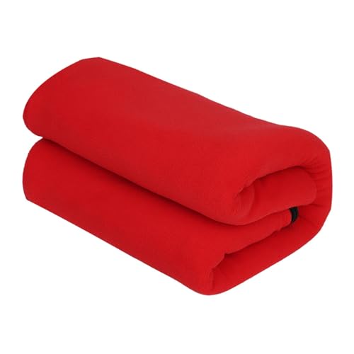 Colcolo Fleece Schlafsack Liner Notfall Decke Tragbare für Erwachsene Camping Decke Einzel Schlafsack für Angeln Outdoor, Rot von Colcolo