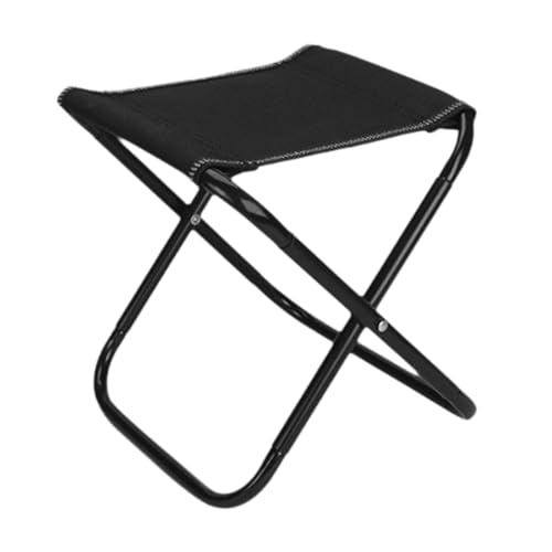 Colcolo Klapphocker Campingstuhl Starke Tragkraft Outdoor Fußstütze Fußstütze Hocker für Reisen Rucksackreisen Camping BBQ, Schwarz von Colcolo