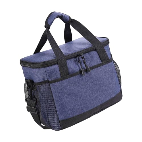 Colcolo Kühltasche für heiße und kalte Speisen, Thermotasche, leichte Handtasche, Bequeme Kühltasche mit Reißverschluss, Lunchbox für die Arbeit, Mittagessen, Blau 29.5x20x23cm von Colcolo