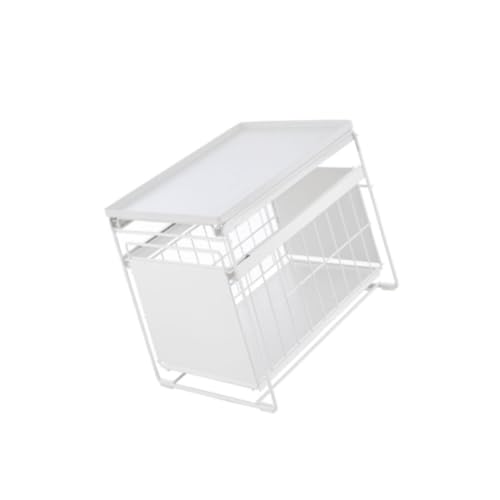 Colcolo Organizer unter der Spüle, Spülbeckenregale, platzsparender Besteckhalter, 2-stufiger verschiebbarer Badezimmerschrank-Organizer, von Colcolo