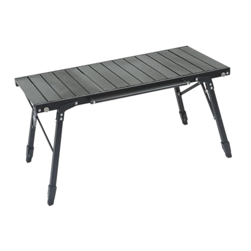 Colcolo Outdoor Klapptisch Camping Tisch Aluminium Legierung Möbel Abnehmbare Igt Tisch Camping Tisch für Garten Grill Hof Wandern, Schwarz 96x46x63cm von Colcolo