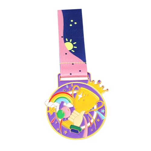 Colcolo Preismedaille mit Halsband, kreativer, Gewinnerpreismedaille für Kinderteams Beteiligung Trophäen für Geschenke Sportwettbewerbe, Gold von Colcolo