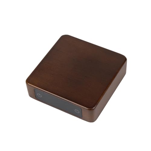 Colcolo Teewaage, Kaffeewaage aus Holz, genaue Digitale Grammwaage, USB-C-Aufladung, Teezubereitung, Mehrzweck-Miniwaage, Teeblattwaage, Dunkelbraun von Colcolo