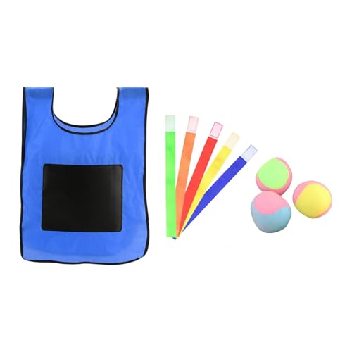 Colcolo Völkerball-Spielset mit klebriger Weste, klebrige Ballweste, Völkerball-Ballspiel, Outdoor-Sportspiel-Requisiten für den Hinterhof außerhalb des, S Blue von Colcolo