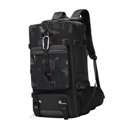 Colcolo Wanderrucksack mit Schuhfach, USB-Ladeanschluss, Reiserucksack mit großer Kapazität, Tagesrucksack für Outdoor-Aktivitäten, Schwarzes von Colcolo