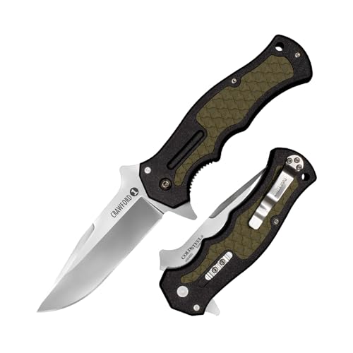 Cold 20MWC Steel, Crawford Model 1 Linerlock, Klappmesser, Satin Finish, Taschenmesser, Extended Tang, Extended Tang, 4034 Klingenstahl, scharfes Messer für Outdoor, Camping, Schnitzen Cold 20MWC Steel, Crawford Model 1 Linerlock, Klappmesser, Satin Finish, Taschenmesser, Extended Tang, Extended Tang, 4034 Klingenstahl, scharfes Messer für Outdoor, Camping, Schnitzen von Cold Steel