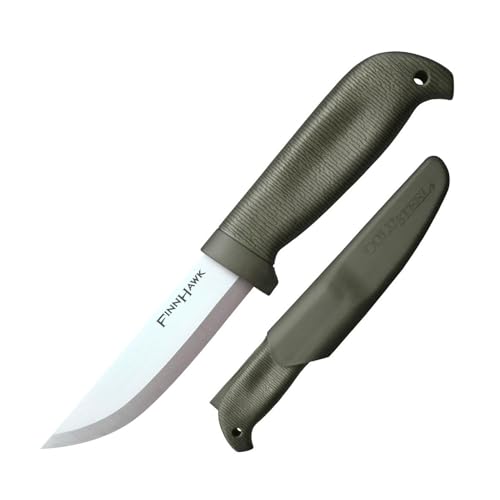Cold Steel, Finn Hawk, Outdoormesser, Drop Point Klinge, TPR Griff, Satin Finish, 4116 Klingenstahl, scharfes Messer für Abenteuer, Outdoor liebhaber, Outdoor tool Cold Steel, Finn Hawk, Outdoormesser, Drop Point Klinge, TPR Griff, Satin Finish, 4116 Klingenstahl, scharfes Messer für Abenteuer, Outdoor liebhaber, Outdoor tool von Cold Steel