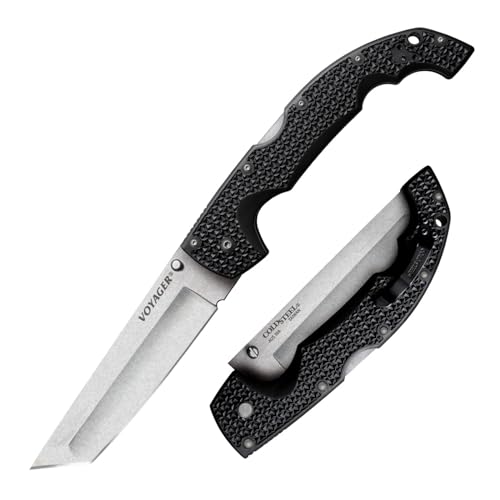 Cold Steel, XL Voyager Lockback, Klappmesser, Tanto Klinge, Taschenmesser, Griff: Griv EX, AUS-10A Klingenstahl, scharfes Messer für Outdoor, Camping, Schnitzen Cold Steel, XL Voyager Lockback, Klappmesser, Tanto Klinge, Taschenmesser, Griff: Griv EX, AUS-10A Klingenstahl, scharfes Messer für Outdoor, Camping, Schnitzen von Cold Steel