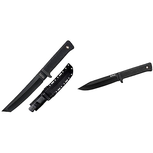 Cold Steel 49LRT Unisex – Erwachsene, Recon, Outdoormesser, Tanto Klinge, Griff: Krey Ex, SK5 Kohlenstoffstahl, scharfes Messer für Abenteuer, Liebhaber normal & SRK Messer, 49LCK, Schwarz Cold Steel 49LRT Unisex – Erwachsene, Recon, Outdoormesser, Tanto Klinge, Griff: Krey Ex, SK5 Kohlenstoffstahl, scharfes Messer für Abenteuer, Liebhaber normal & SRK Messer, 49LCK, Schwarz von Cold Steel