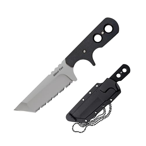 Cold Steel Men's 8 Mini Tac, Tanto, Serrated, Black, 49HTFS von Cold Steel