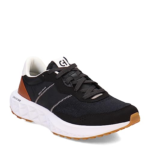 Cole Haan Herren Zerogrand Läufer für den ganzen Tag Sneaker, Schwarz/Naturbraun/Optic White, 41.5 EU von Cole Haan