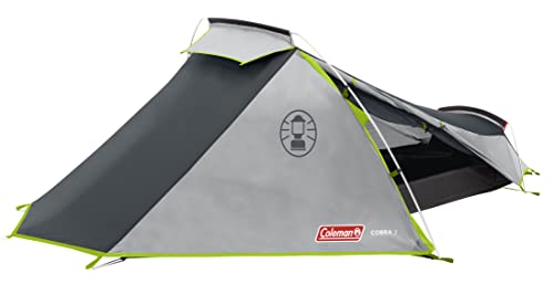 Coleman Cobra, ultraleichtes kompaktes 2 Mann Zelt, 2 Personen Wanderzelt, 100% wasserdicht, eingenähte Bodenplane, Trekkingzelt mit Aluminiumstangen, schneller Aufbau, Grau/Grün, Einheitsgröße Coleman Cobra, ultraleichtes kompaktes 2 Mann Zelt, 2 Personen Wanderzelt, 100% wasserdicht, eingenähte Bodenplane, Trekkingzelt mit Aluminiumstangen, schneller Aufbau, Grau/Grün, Einheitsgröße von Coleman