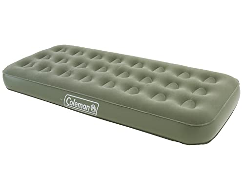 Coleman Luftbett Comfort Bed Single, Indoor/Outdoor Luftmatratze 1 Person, Velours Gästebett, Komfort Einzelbett, Campingbett für Wandern, Trekking, Festivals, 188 x 85 x 22 cm, max. 148 kg von Coleman