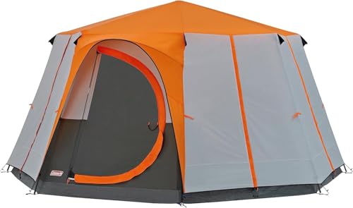 Coleman Octagon mit großen Fenstern, mit 360° Rundumblick, stabile Stahlstangenkonstruktion, Vollständig integrierte Bodenplane, einfacher Aufbau, 100% Wasserdicht, 8 personen, Party von Coleman