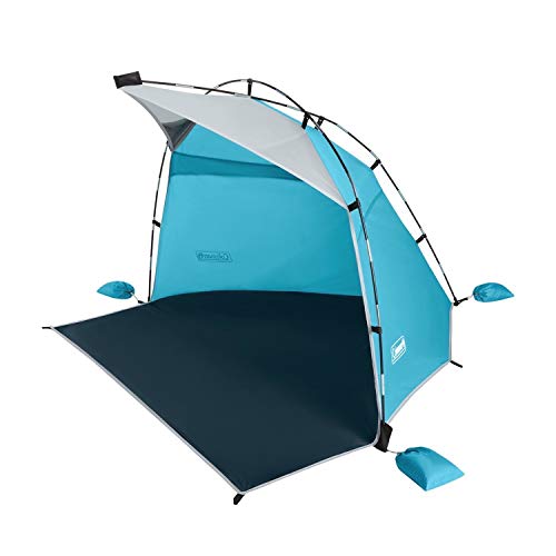 Coleman Skyshade großer tragbarer Sonnenschutz, einfacher Aufbau mit vormontierten Stangen, Strandüberdachung bietet Abdeckung vor Sand und Sonne Coleman Skyshade großer tragbarer Sonnenschutz, einfacher Aufbau mit vormontierten Stangen, Strandüberdachung bietet Abdeckung vor Sand und Sonne von Coleman