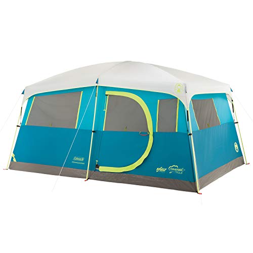 Coleman Tenaya Lake Schnell Kabine Zelt, Unisex, 2000018088NP, Blue/Yellow/Gray, 13 x 9 Foot with 2 x 2 Foot Closet von Coleman