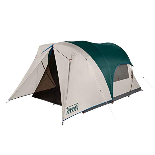 Coleman Unisex-Erwachsene Cabin Camping Tent Weatherproof Screened Porch Zelt, Evergreen, 4 Person von Coleman