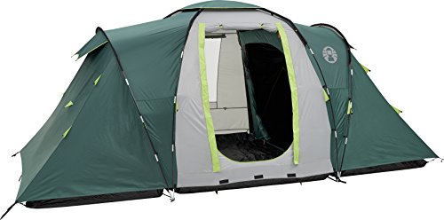 Coleman Spruce Falls 4 Zelt, 4 Personen Kuppelzelt mit nachtschwarzer Schlafkabine, 4 Mann Familienzelt, wasserdicht WS 4.500 mm, einheitsgröße, grün/grau von Coleman