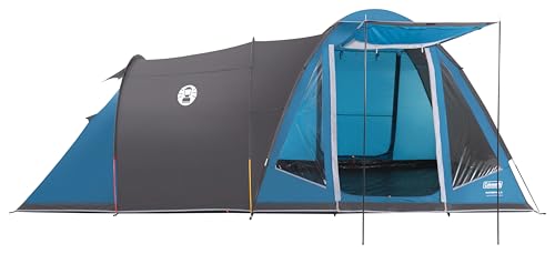 Coleman Waterfall 5 Familienzelt | 5 Personen Kuppel-Tunnel-Hybridzelt mit separatem Wohn- & Schlafbereich | Leicht aufzubauen | 5 Mann Campingzelt | 3000 mm wasserdicht | mit integrierter Bodenplane von Coleman