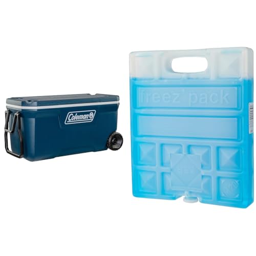 Coleman Xtreme 100QT Kühlbox mit Rollen, Thermobox mit 94L Fassungsvermögen, hochwertige PU-Vollschaumkernisolierung, kühlt bis zu 5 Tage & Campingaz Kühlelement - Freeze Pack M20, 17 x 3 x 20 cm Coleman Xtreme 100QT Kühlbox mit Rollen, Thermobox mit 94L Fassungsvermögen, hochwertige PU-Vollschaumkernisolierung, kühlt bis zu 5 Tage & Campingaz Kühlelement - Freeze Pack M20, 17 x 3 x 20 cm von Coleman