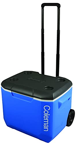 Coleman passive Kühlbox 60Qt Performance, mit 2 Rollen und Teleskopgriff, kühlt bis zu 4 Tage, Thermobox mit 56L Fassungsvermögen, mobile passiv Kühlbox Coleman passive Kühlbox 60Qt Performance, mit 2 Rollen und Teleskopgriff, kühlt bis zu 4 Tage, Thermobox mit 56L Fassungsvermögen, mobile passiv Kühlbox von Coleman