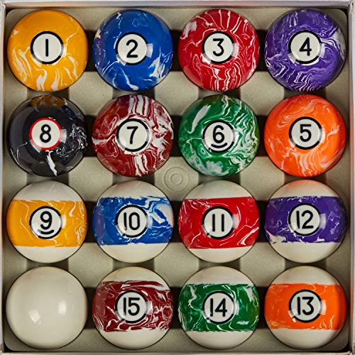 Collapsar Deluxe 5,4 cm Billard-Billardkugeln, Marmor-Stil, Billardkugeln, komplettes Set mit 16 Bällen (mehrere Stile erhältlich) (weißer Marmor mit schwarzem Kreis) Collapsar Deluxe 5,4 cm Billard-Billardkugeln, Marmor-Stil, Billardkugeln, komplettes Set mit 16 Bällen (mehrere Stile erhältlich) (weißer Marmor mit schwarzem Kreis) von Collapsar