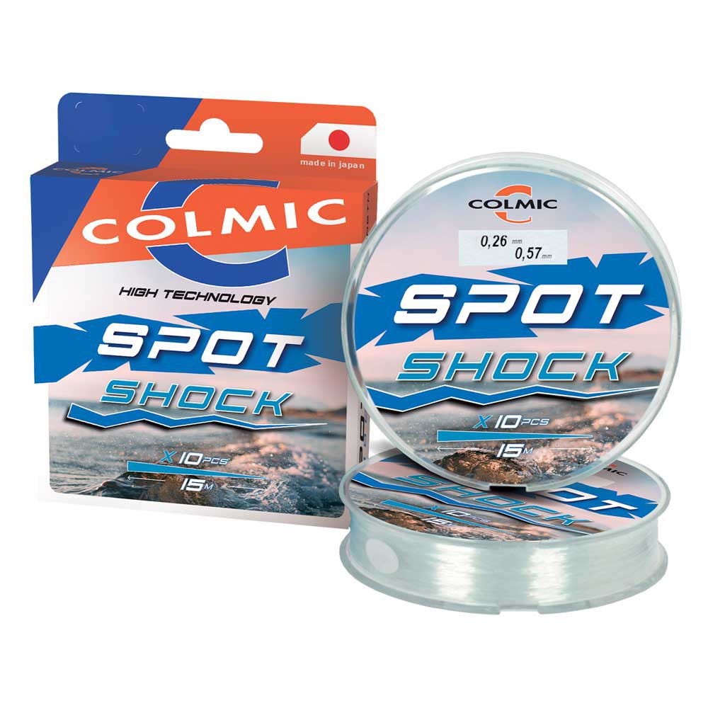 Colmic Spot Shock Tapered Leader 15 M Durchsichtig 0.200-0.570 mm von Colmic