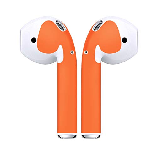 Aufkleber kompatibel mit Apple AirPods, Colorful Sticker für Apple Kopfhörer Airpod Skins Protective Wraps Dekoration Schutz Abdeckung ür Apple AirPods (Orange) von Colorful Elektronik