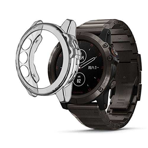 Für Garmin Fenix 5/5 Plus Schutzhülle,Colorful TPU Weich Hülle Stoßfest Anti-Kratz Abdeckung Ersatz Protection Zübehor Case Cover für Garmin Fenix 5/5 Plus Smartwatch (Grau) von Colorful Elektronik