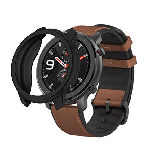 Für Huami Amazfit GTR 47mm Watch Schutzhülle,Colorful Soft Silikon Ultra dünn TPU Hülle Case Schutz für Huami Amazfit GTR 47mm Watch (Schwarz) von Colorful Elektronik
