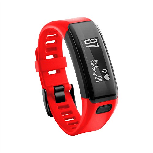 Colorful Silikon Sport Ersatzarmband Ersatz-Uhrenarmband Replacement Wechselarmband watch band für Garmin Vivosmart HR,Rot von Colorful