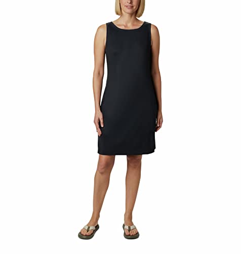 Columbia Damen Chill River Bedrucktes Kleid, Feuchtigkeitstransport, Sonnenschutz, Schwarz, Größe XL, Schwarz, X-Groß von Columbia