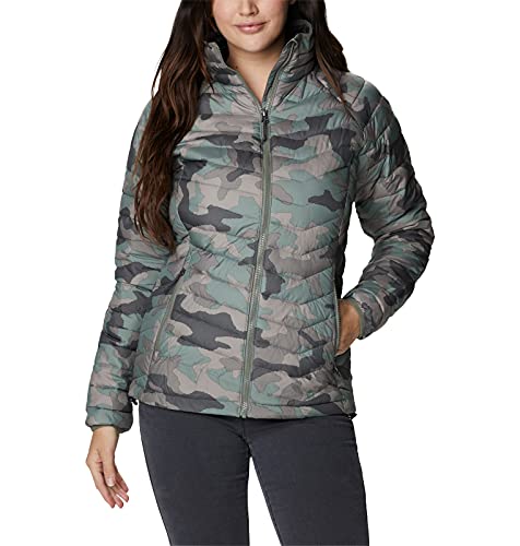 Columbia Damen Powder Lite Jacke, Cypress Trad Camo Print, Größe L von Columbia