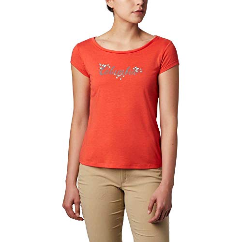 Columbia Damen Shady Grove T-Shirt, Bright Poppy, F, XL von Columbia