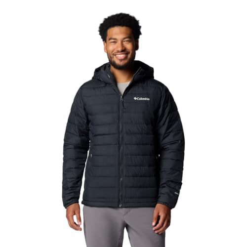 Columbia Herren Powder Lite Hooded Jacket Pufferjacke Mit Kapuze, Schwarz, L EU von Columbia