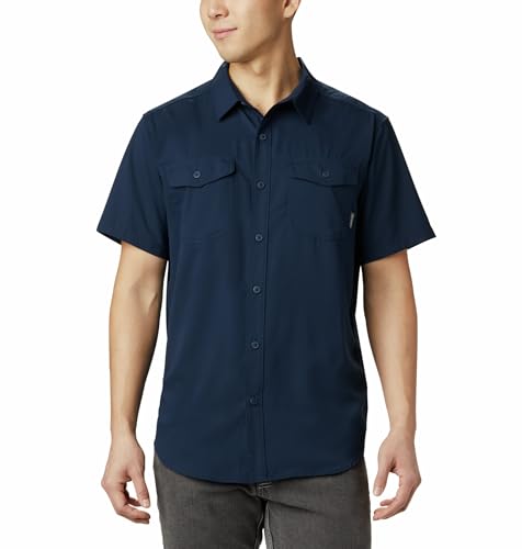 Columbia Herren Shirt Utilizer II Solid Short Sleeve, Collegiate Navy, XL, 1577762 von Columbia