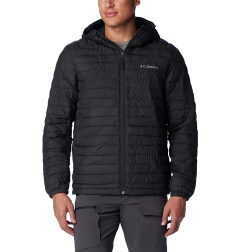 Columbia Silver Falls Hooded Jacket, Steppjacke mit Kapuze für Herren, Black, Größe S von Columbia