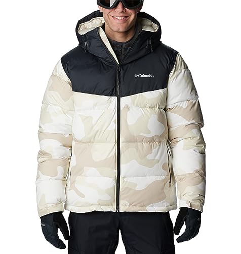 Columbia Men's Iceline Ridge Ski Jacket, Dark Stone Mod Camo Print, Black, M von Columbia